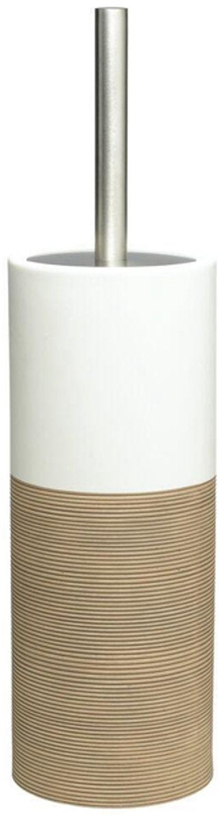 Sealskin doppio - scopino per WC con supporto - scopino per WC da terra - bianco beige