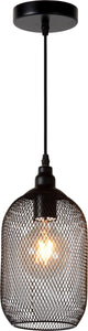 Rete lucida - lampada a sospensione - ø 15 cm - 1xe27 - nero