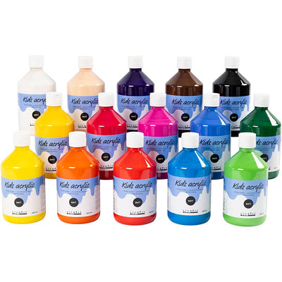 Colori acrilici opachi dell'azienda Creativ, vari colori, 15x500 ml 1 scatola