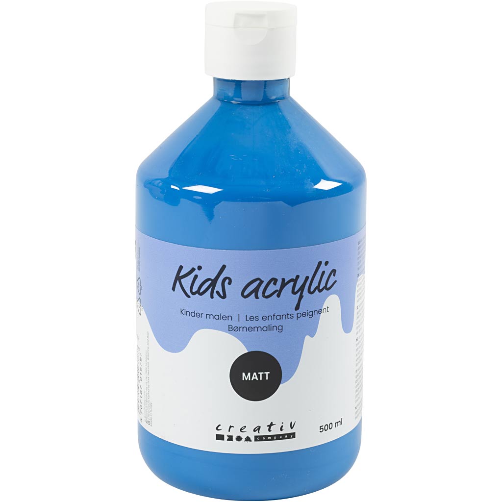 Creativ company pintura acrílica mate, azul primario, 500 ml 1 botella