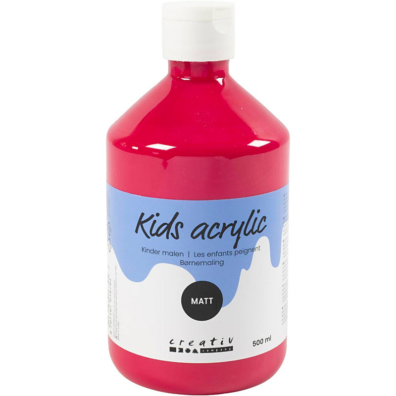 Colore acrilico Creative Company opaco, rosso primario, 500 ml 1 bottiglia