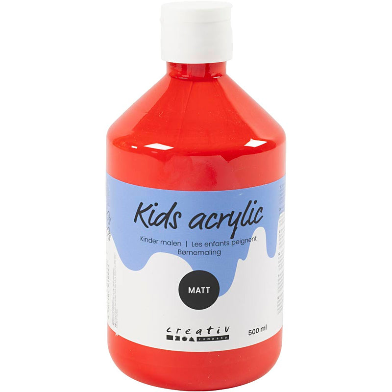Creative Company Acrilic Paint Matt, Red, 500 ml 1 bottiglia