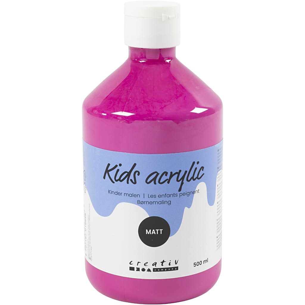 Creativ company pintura acrílica mate, rosa, 500 ml 1 botella