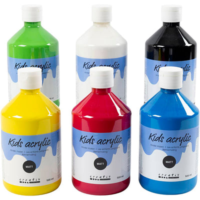 Creativ company pintura acrílica mate colores primarios 6x500 ml 1 caja