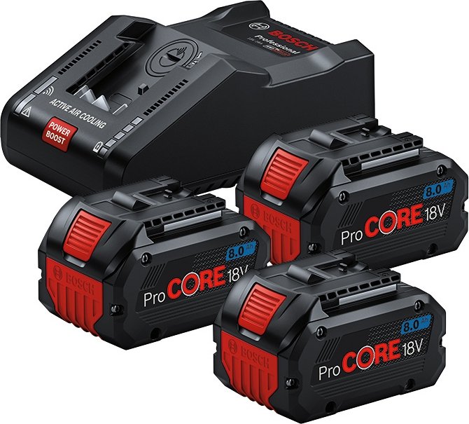 Bosch azul 3 x procore18v 8.0ah + 1 x gal 18v-160 | juego de baterías - 0615a5004y