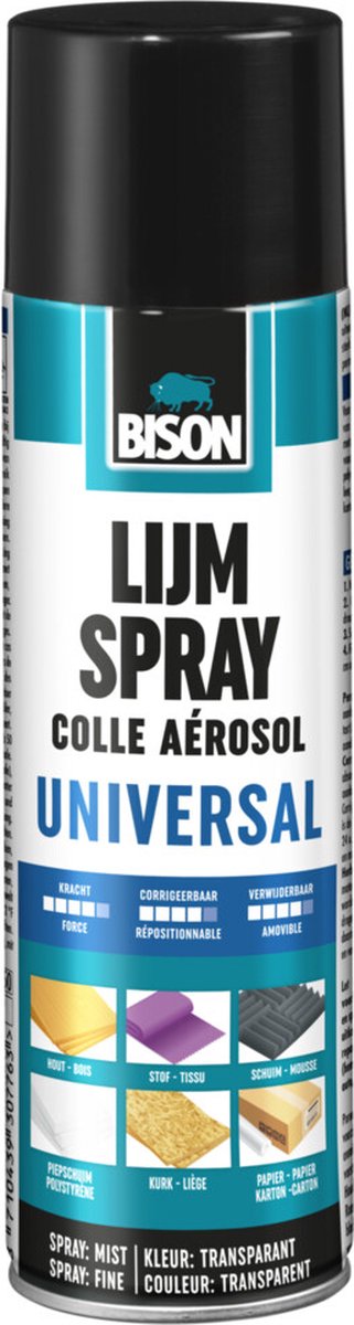 Bison adesivo spray bomboletta 500ml*12 nlfr - 1308160 - 1308160
