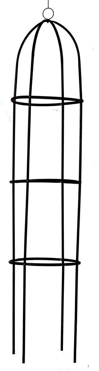 Kinzo supporto per piante di rose rotondo 185x40 cm - struttura rampicante per piante rampicanti - supporto per piante di rose - colonna di rose nera
