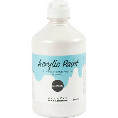 Https: www.cchobby.nl acrylverf-metallic-metallic-wit-500-ml-1-fles