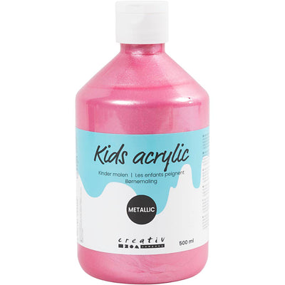 Pintura acrílica A-color metalizada, metalizada, rojo claro, 500 ml 1 botella