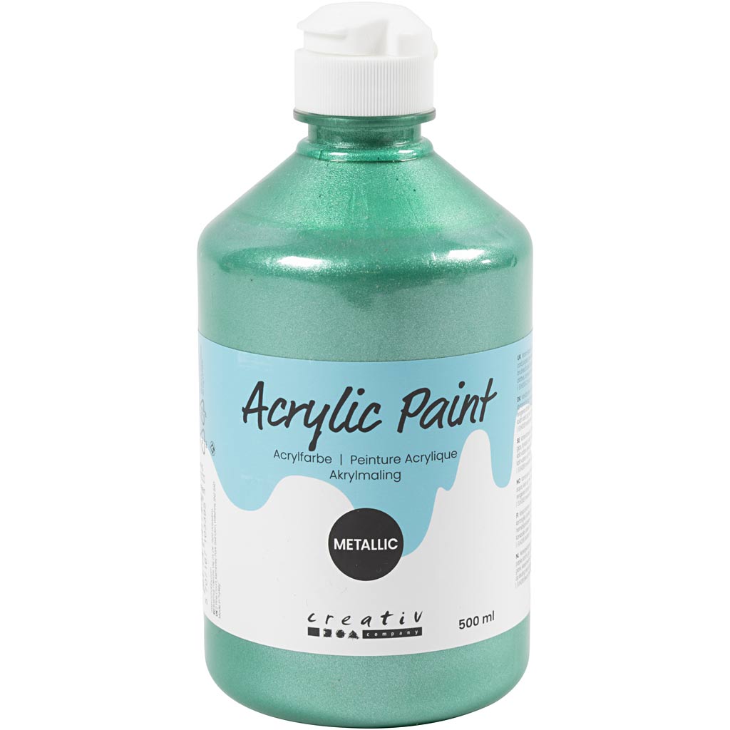 A-color acrylverf metallic, metallic, groen, 500 ml 1 fles
