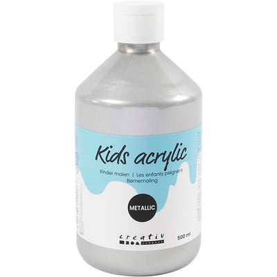 Pintura acrílica A-color metalizada, metalizada, plateada, 500 ml 1 botella