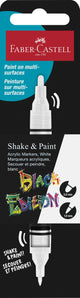 Faber-castell acrylmarker - black edition - shake paint - 1x wit - fc-285511