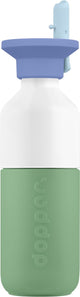 Dopper steel drinkfles 350 ml x flip straw - fresh green - roestvrij staal