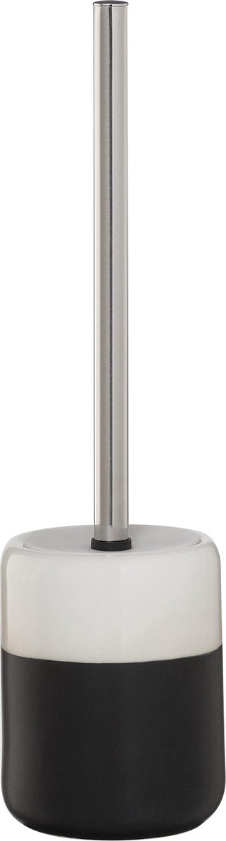 Scopino per WC a sfera Sealskin con supporto da terra - nero