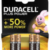 Duracell plus power aaa batterij 4 stuks