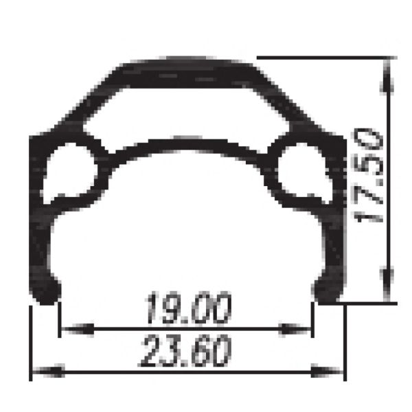 Rim Primax E STR19 28 - 622 x 19c - 36 agujeros - Spoke 14 Válvula francesa - Plata con borde del freno