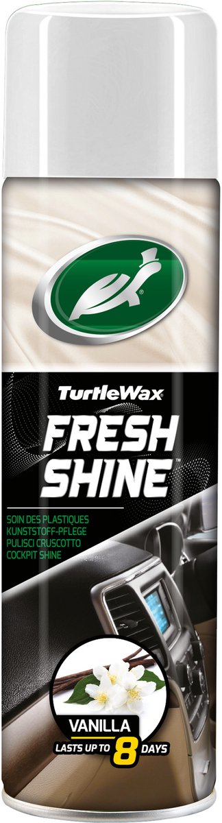 Turtle Wax gl Fresh Shine Vaniglia - per tutte le parti interne in plastica - ha un effetto pulente - antistatico - dona lucentezza - con delizioso profumo di vaniglia - 500ml
