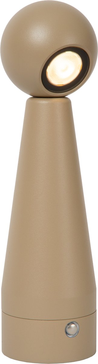 Lucide ipsos - lámpara de mesa recargable - batería recargable - LED regulable - 1x3w 2700k - topo