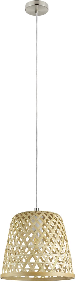 Eglo kirkcolm hanglamp - 1 lichts - ø30 cm - e27 - nikkel mat