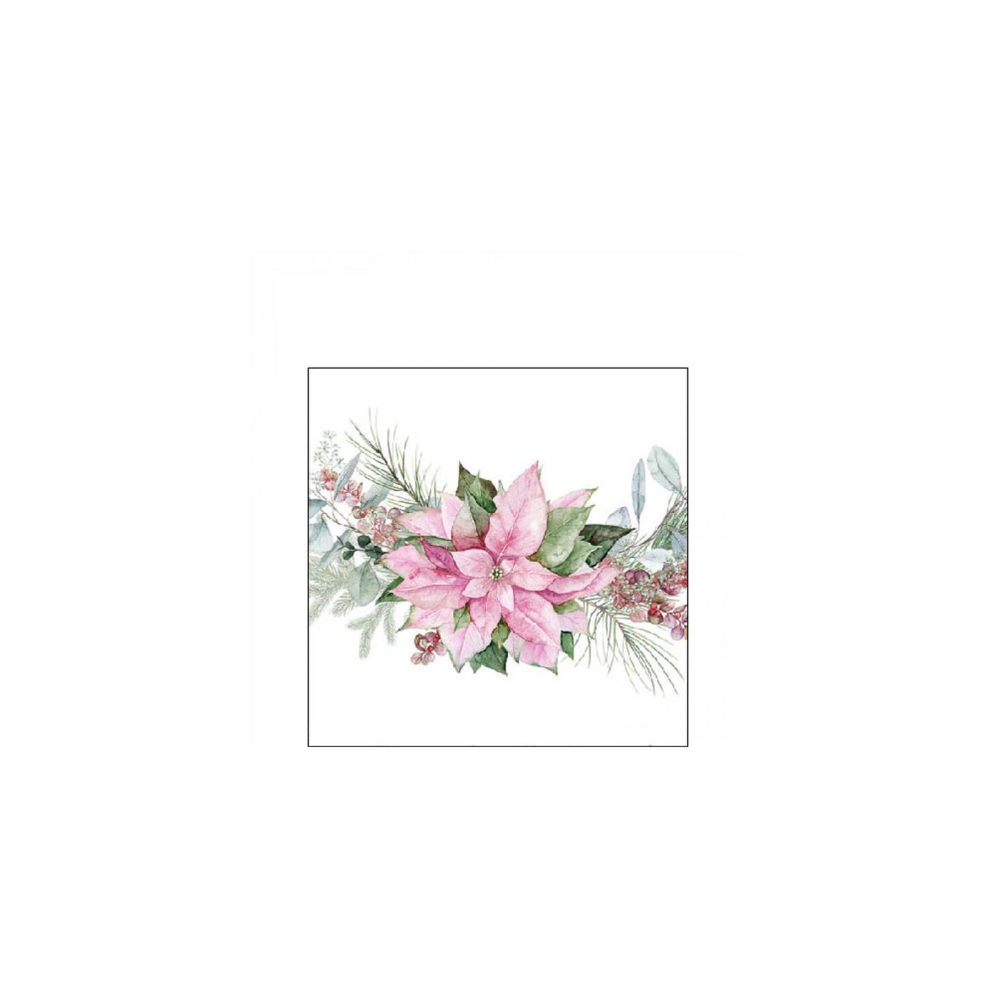 Servilletas Ambiente 25cm poinsettia rosa
