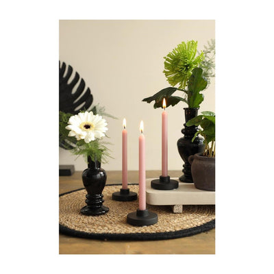 Ideas 4 seasons candles h14cmxø1.2cm mauve set of 12