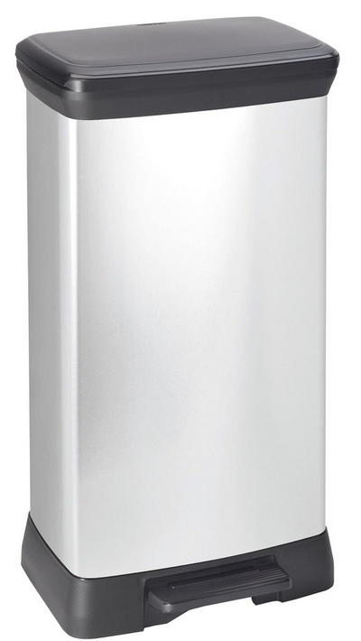 Curver Curver Pedal bin Deco Rectangular 50 L Silver colored