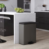 Curver pedaalemmer deco duo 26+26 l koelgrijs