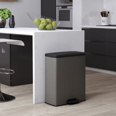 Curver Curver Curver Pedal Bin Deco Duo 26+26 L Raffreddamento grigio