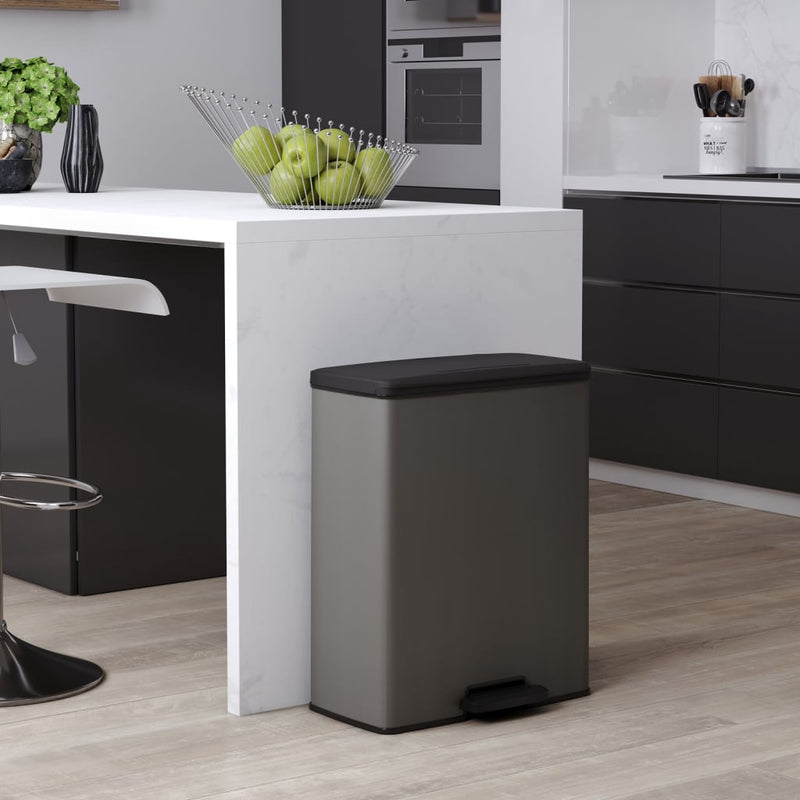 Curver Curver Curver Pedal Bin Deco Duo 26+26 L Raffreddamento grigio