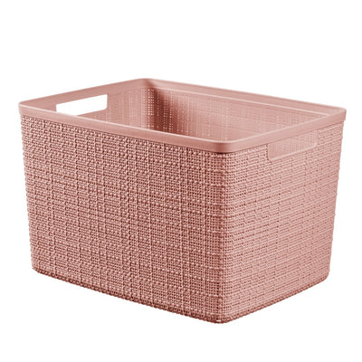 Curver Curver Opbergmand Jute-Look 20L Roze