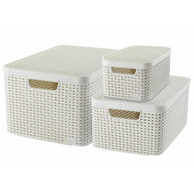 Ceso di stoccaggio del curver Curver con coperchio Bianco 3 ST 240652