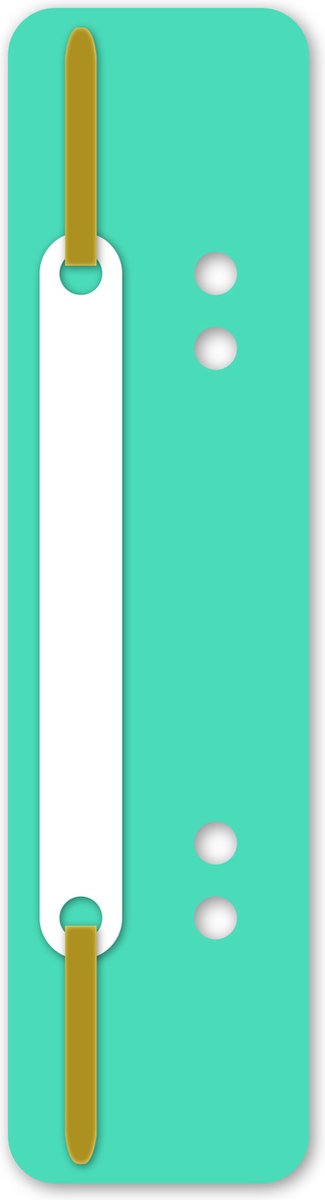 Striscia adesiva rapida Kangaro - verde chiaro - 2 fori - 38 x 148 mm - 100 pezzi - adesivo rapido - 07060-01