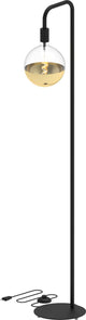 Calex u-line vloerlamp woonkamer - industrieel - staande lamp met e27 fitting - zwart - excl. lichtbron