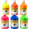 Creativ company pintura acrílica neón, colores neón, 6x500 ml 1 caja