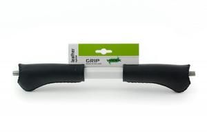 Maniglia Widek in pelle ibrida nera 120 mm