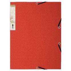 Cartella exacompta 56985e cartoncino riciclato 380g mq a4 24x33cm etichetta dorso rosso arancio