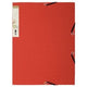 Map exacompta 56985e recycleerd karton 380g m2 a4 24x33cm rood oranje rugetiket