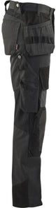 Blåkläder blaklader werkbroek met kevlar en stretch 1554-1860 - donkergrijs zwart - c56