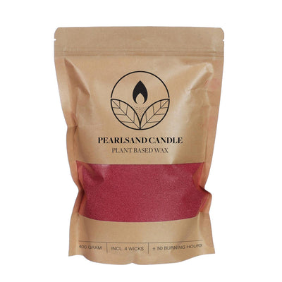 Ideas 4 seasons candle sand pearlsand candle 400gr red