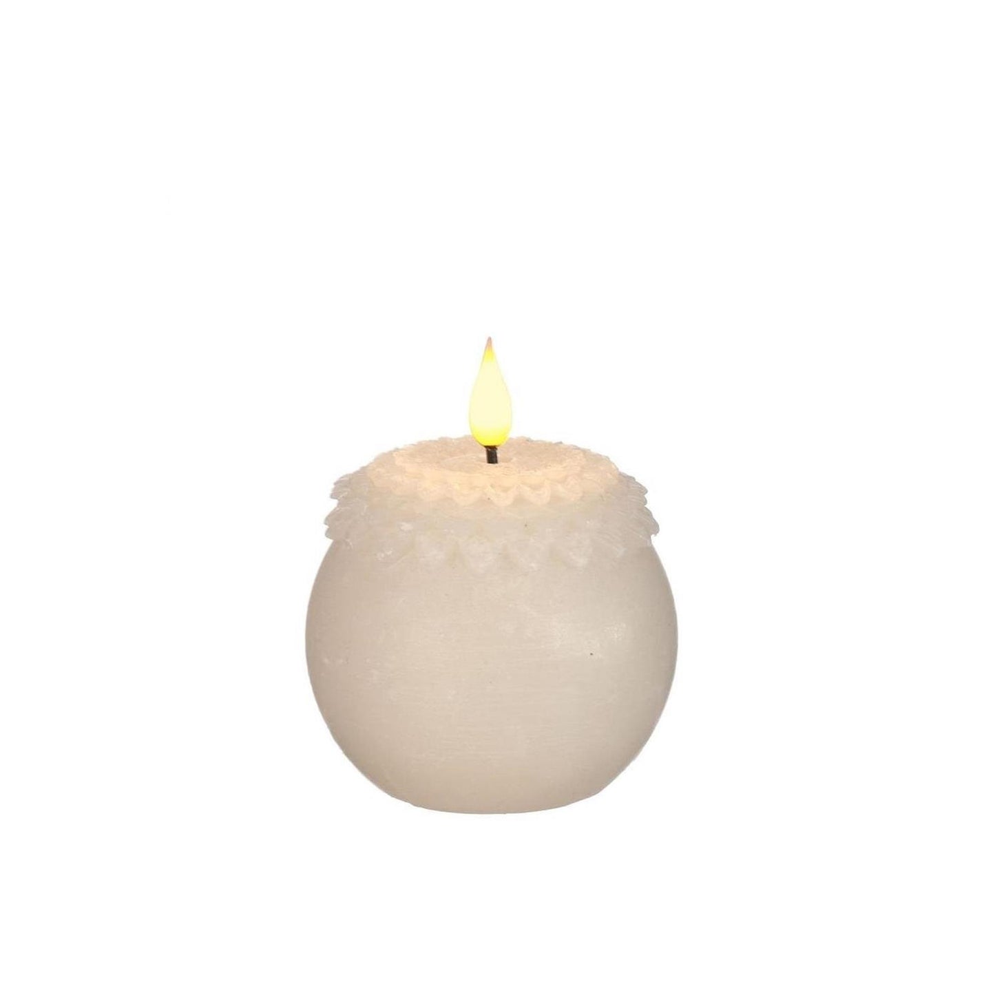 Ideas 4 seasons led kaars wax bloem parel crème ø9xh12cm