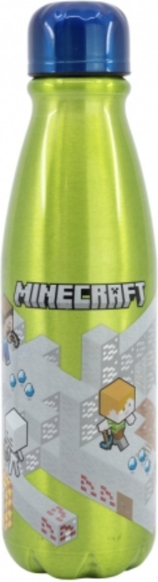 Bicchiere in alluminio Stor Minecraft - borraccia da 600 ml - altezza 23,5 cm