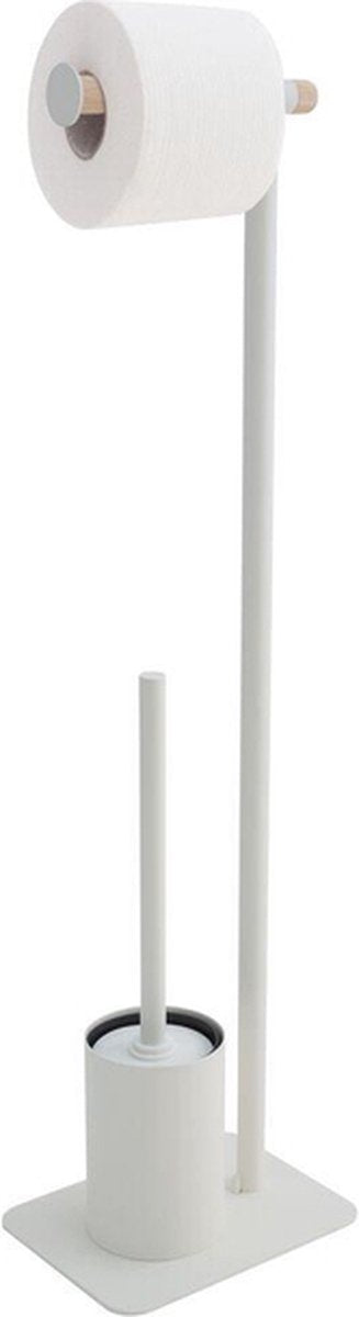 Sealskin Brix WC Butler independiente - escobillero con soporte - portarrollos sin tapa - blanco