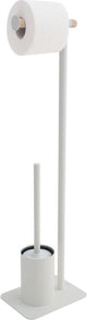 Sealskin Brix WC Butler independiente - escobillero con soporte - portarrollos sin tapa - blanco