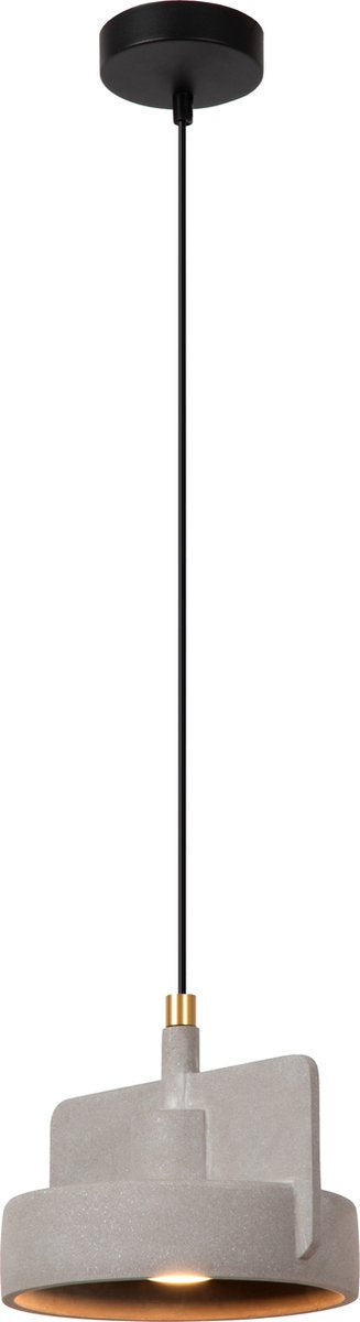 Lucide ninja - hanging lamp - ø 20 cm - 1xe27 - gray - japandi