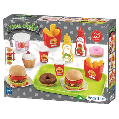 Set de comida y bocadillos más ecológicos + bandeja de 25 piezas