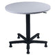 Bach light grey hammerer desk round height adjustable black legs 800x720-1140mm
