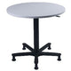 Scrivania Bach Hammerer grigio chiaro rotonda gambe nere regolabili in altezza 800x720-1140mm