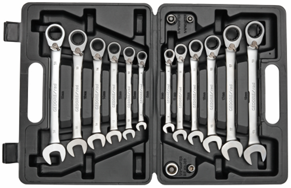Gedore Red Rinratel-Steek Keys Set SW 8-19 mm de 16 piezas