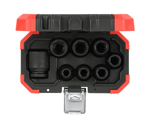 Slagmoerdopkestel rosso gedore set in valigia 1 2 pollici 8 pezzi