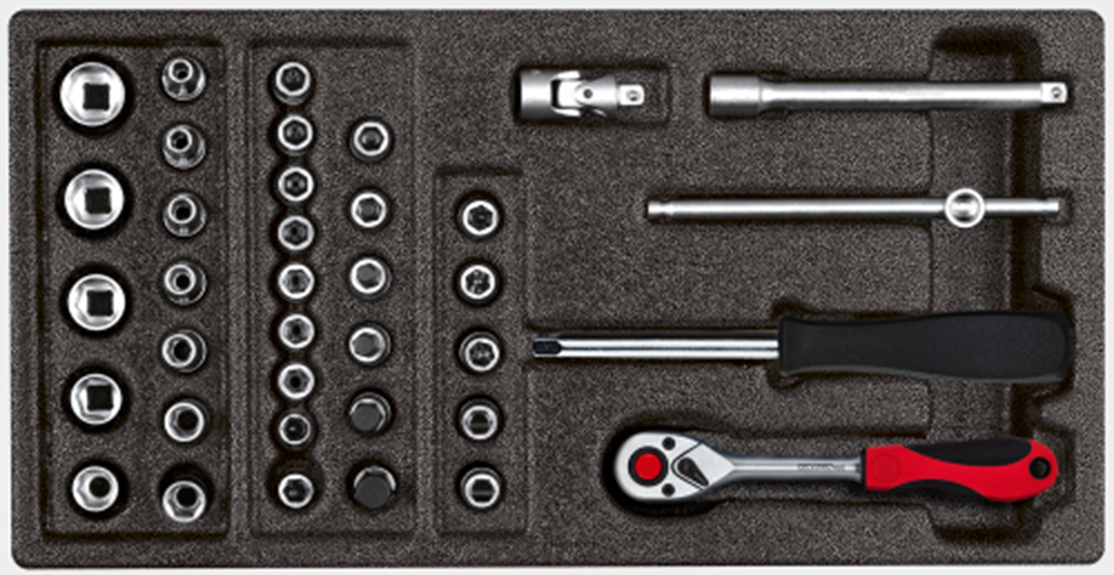 Gedore Red Dopslekeke Set 1 4 pulgadas 1 3 CT Módulo Silver 37 piezas